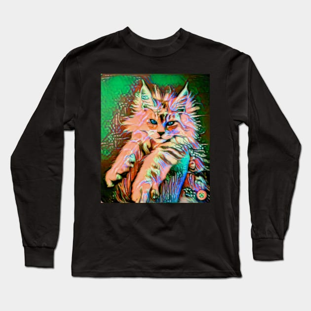 Iridescent Lynx Cub Long Sleeve T-Shirt by PersianFMts